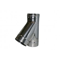 Тройник нерж. угол 45° D115, сталь 0,8мм